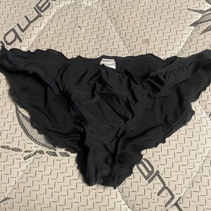 Black Ruffled Bikini Bottom